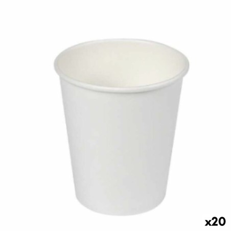 Set of glasses Algon Cardboard Disposable White 20 Units (100 Pieces)