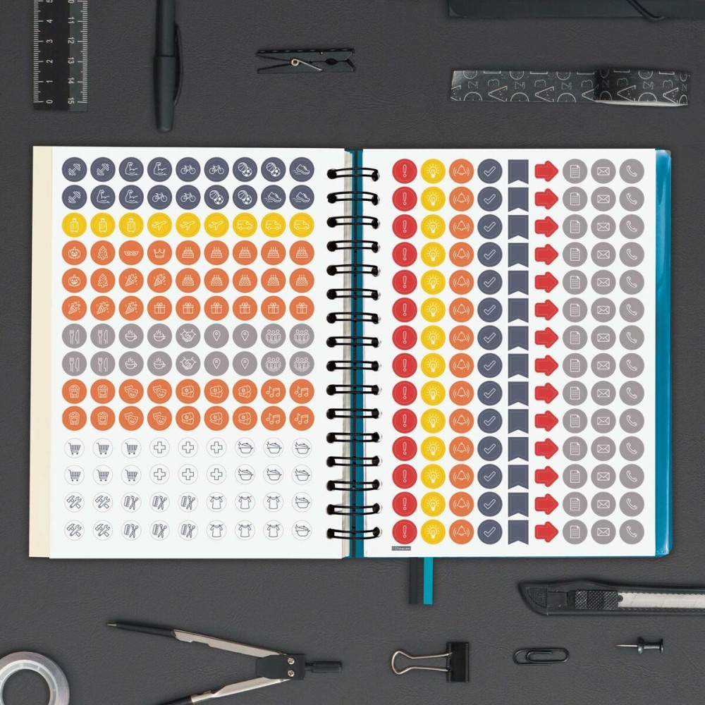 Diary Finocam Tempus Blue Quarto 15,5 x 21,7 cm 2024-2025