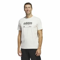 Herren Kurzarm-T-Shirt Adidas Lounge Weiß