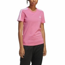 Damen Kurzarm-T-Shirt Adidas 3 stripes Rosa