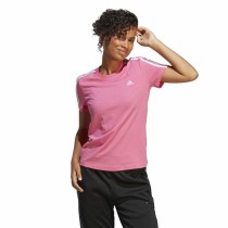 Damen Kurzarm-T-Shirt Adidas 3 stripes Rosa