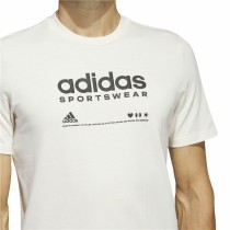 Herren Kurzarm-T-Shirt Adidas Lounge Weiß