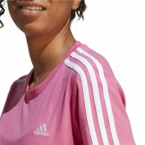 Damen Kurzarm-T-Shirt Adidas 3 stripes Rosa