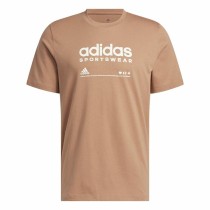 Herren Kurzarm-T-Shirt Adidas Lounge Braun