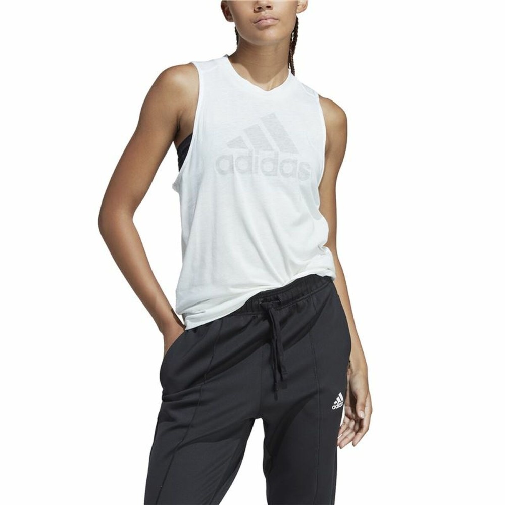 Women's Sleeveless T-shirt Adidas Future Icons 3.0 White