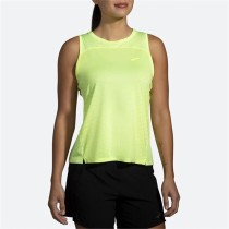 Women's Sleeveless T-shirt Brooks Sprint Free 2.0 Yellow