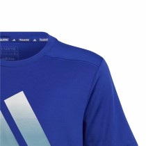 Kurzarm-T-Shirt für Kinder Adidas Icons Aeroready Blau