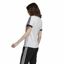 Damen Kurzarm-T-Shirt Adidas 3 stripes Weiß