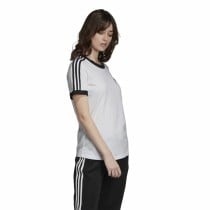 Damen Kurzarm-T-Shirt Adidas 3 stripes Weiß