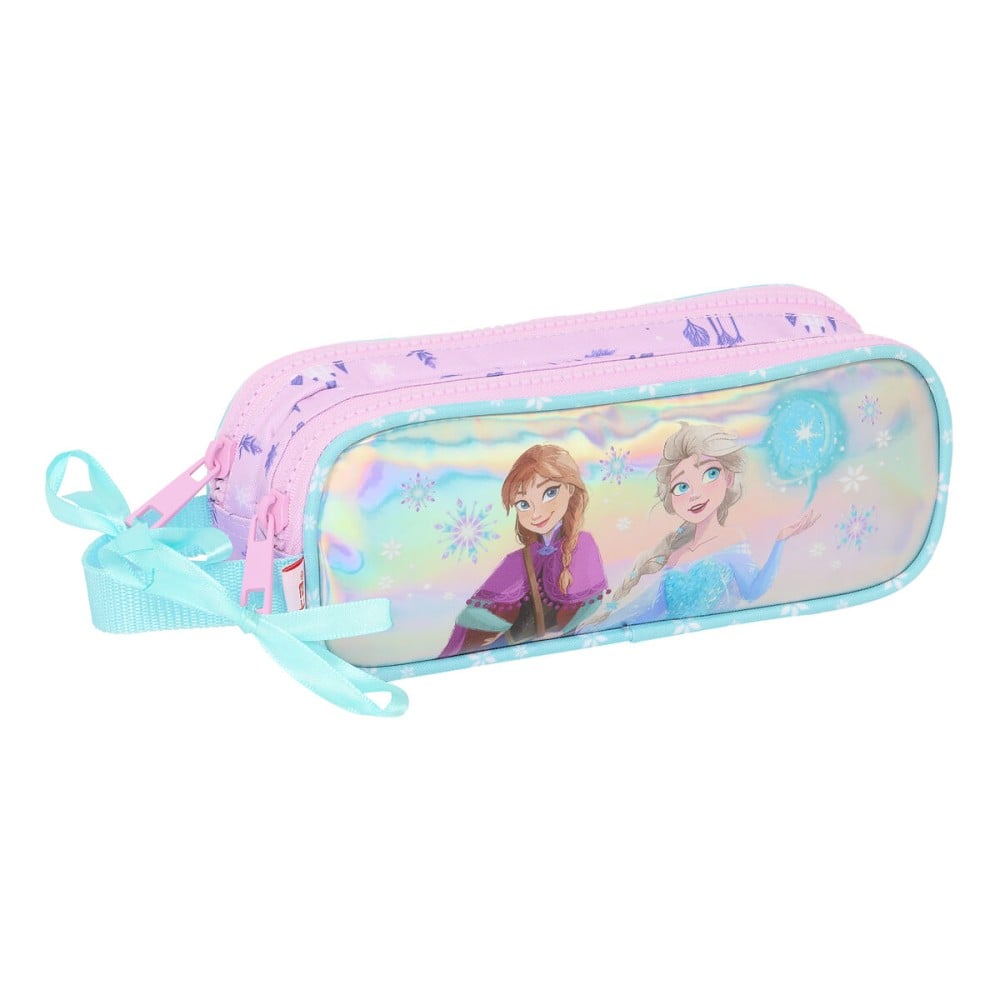 Trousse Fourre-Tout Double Frozen Cool days Violet Bleu ciel 21 x 8 x 6 cm