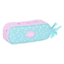 Trousse Fourre-Tout Double Frozen Cool days Violet Bleu ciel 21 x 8 x 6 cm