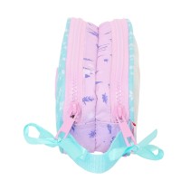 Zweifaches Mehrzweck-Etui Frozen Cool days Violett Himmelsblau 21 x 8 x 6 cm