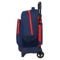 School Rucksack with Wheels Super Mario World Navy Blue 33 x 45 x 22 cm