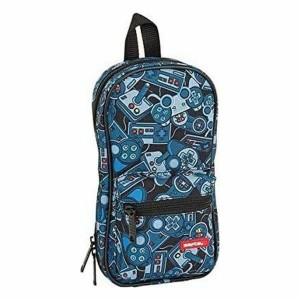 Rucksack mit Federtaschen Safta Welcome Gamers Blau