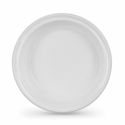 Lot d'assiettes réutilisables Algon Rond Blanc Plastique 20,5 x 3 cm (6 Unités)