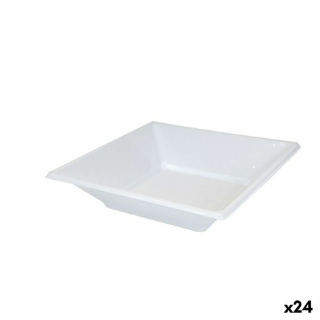 Lot d'assiettes réutilisables Algon Blanc Plastique (24 Unités)