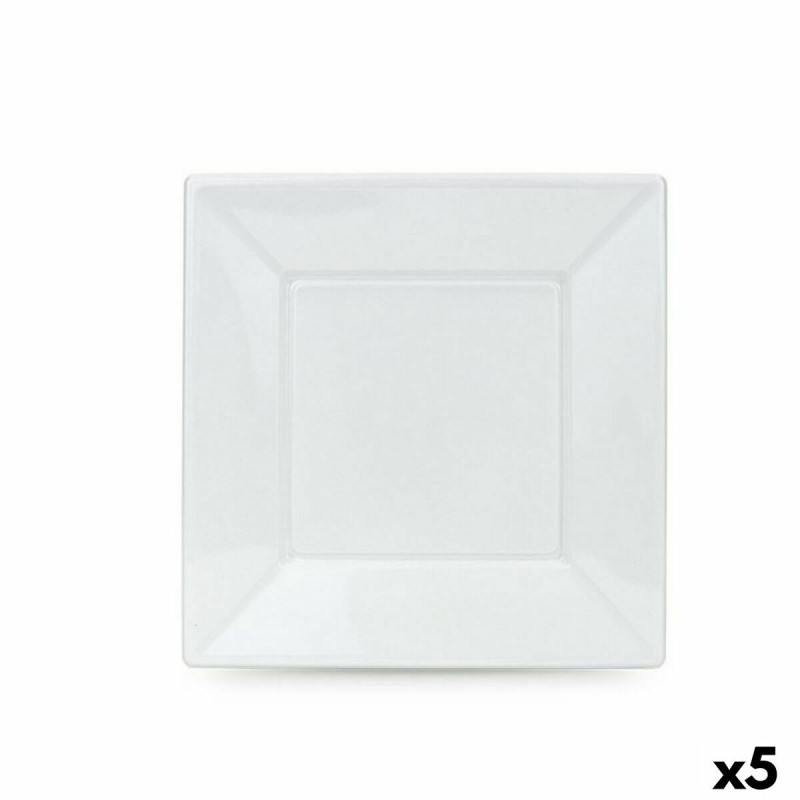 Mehrweg-Teller-Set Algon Weiß Kunststoff 23 x 23 x 1,5 cm (36 Stück)