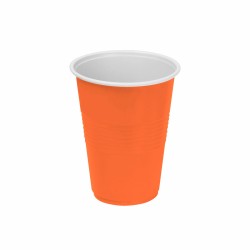 Lot de verres réutilisables Algon Orange 24 Unités 250 ml (25 Pièces)