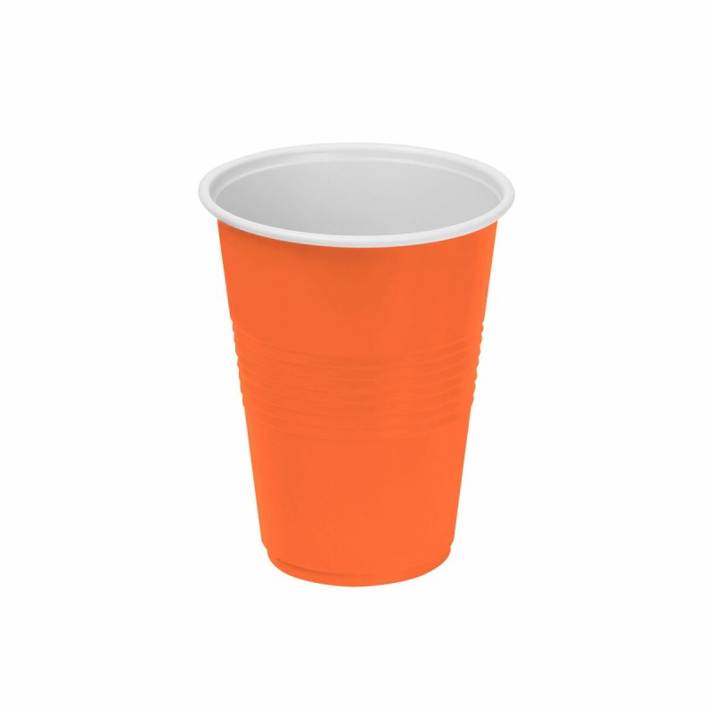 Lot de verres réutilisables Algon Orange 24 Unités 250 ml (25 Pièces)