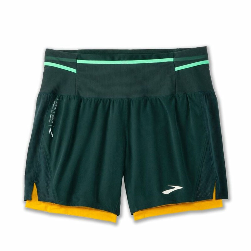 Herren-Sportshorts Brooks High Point 5" 2-in-1 grün