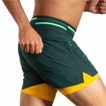 Short de Sport pour Homme Brooks High Point 5" 2-in-1 Vert