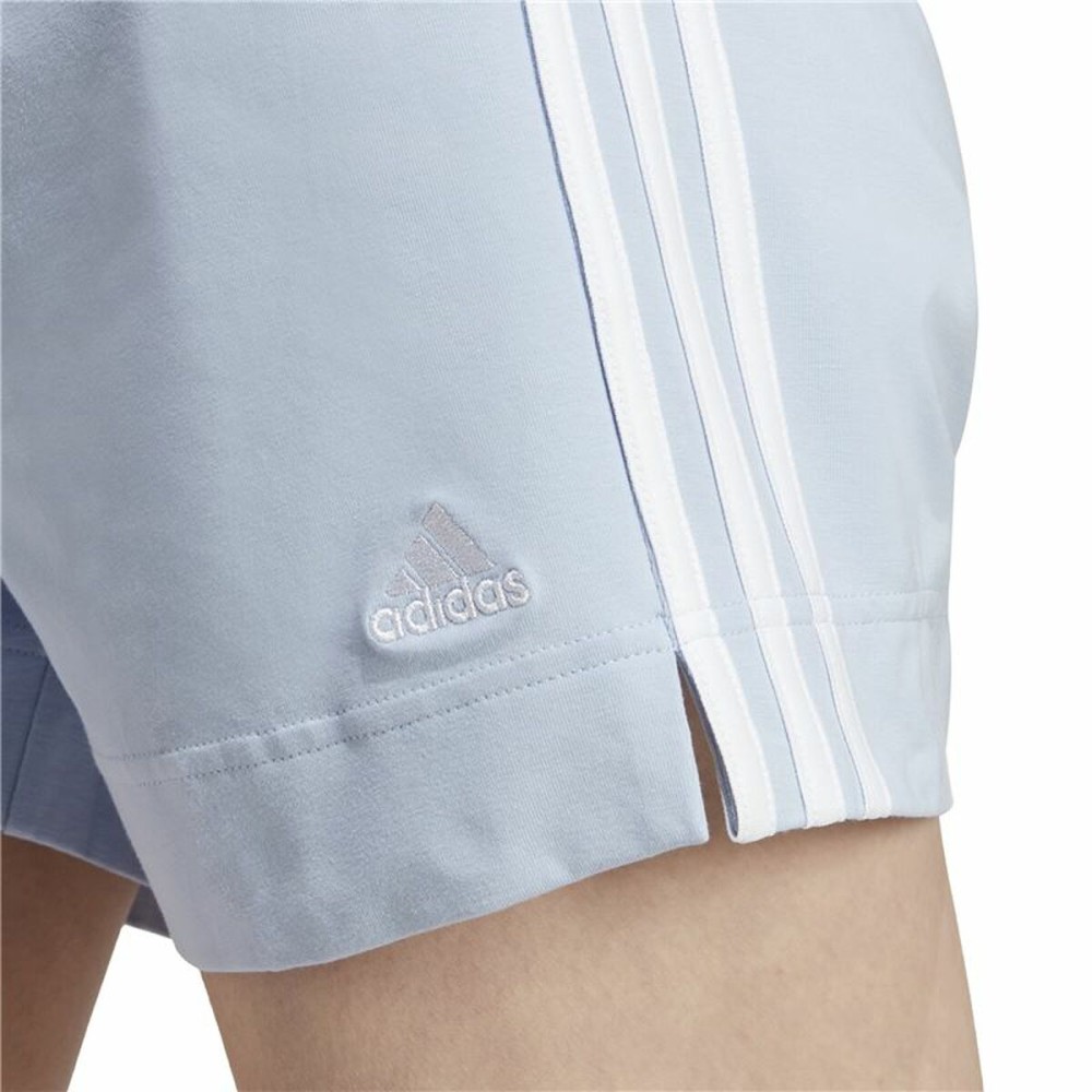 Short de Sport pour Femme Adidas 3 Stripes Sj Bleu clair