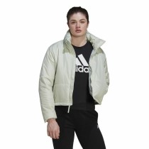 Women's Sports Jacket Adidas Bsc Padded White Light Blue