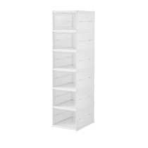 Schuhschrank Fulmo Weiß Hartplastik 25,5 X 34,5 X 105 CM