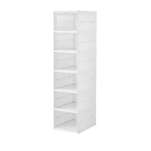 Schuhschrank Fulmo Weiß Hartplastik 25,5 X 34,5 X 105 CM