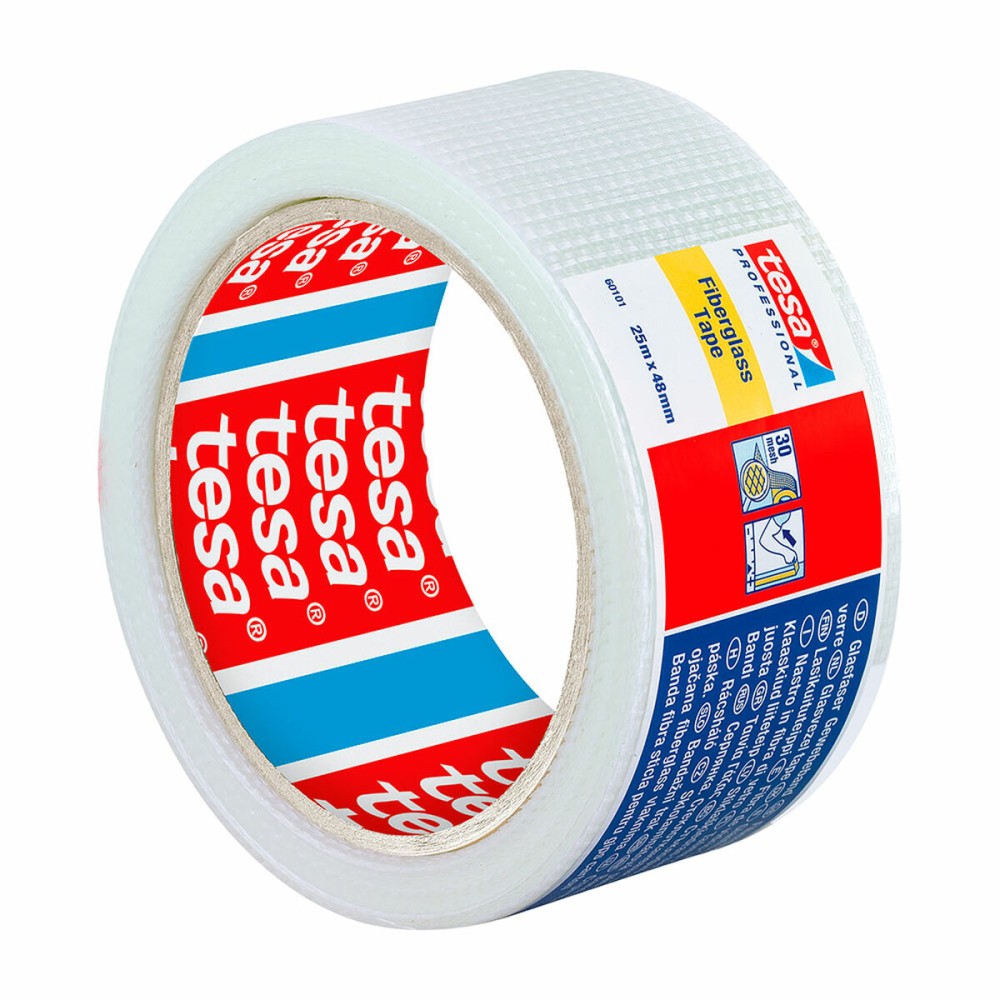 Ruban adhésif TESA Fibre de Verre 48 mm x 25 m Blanc