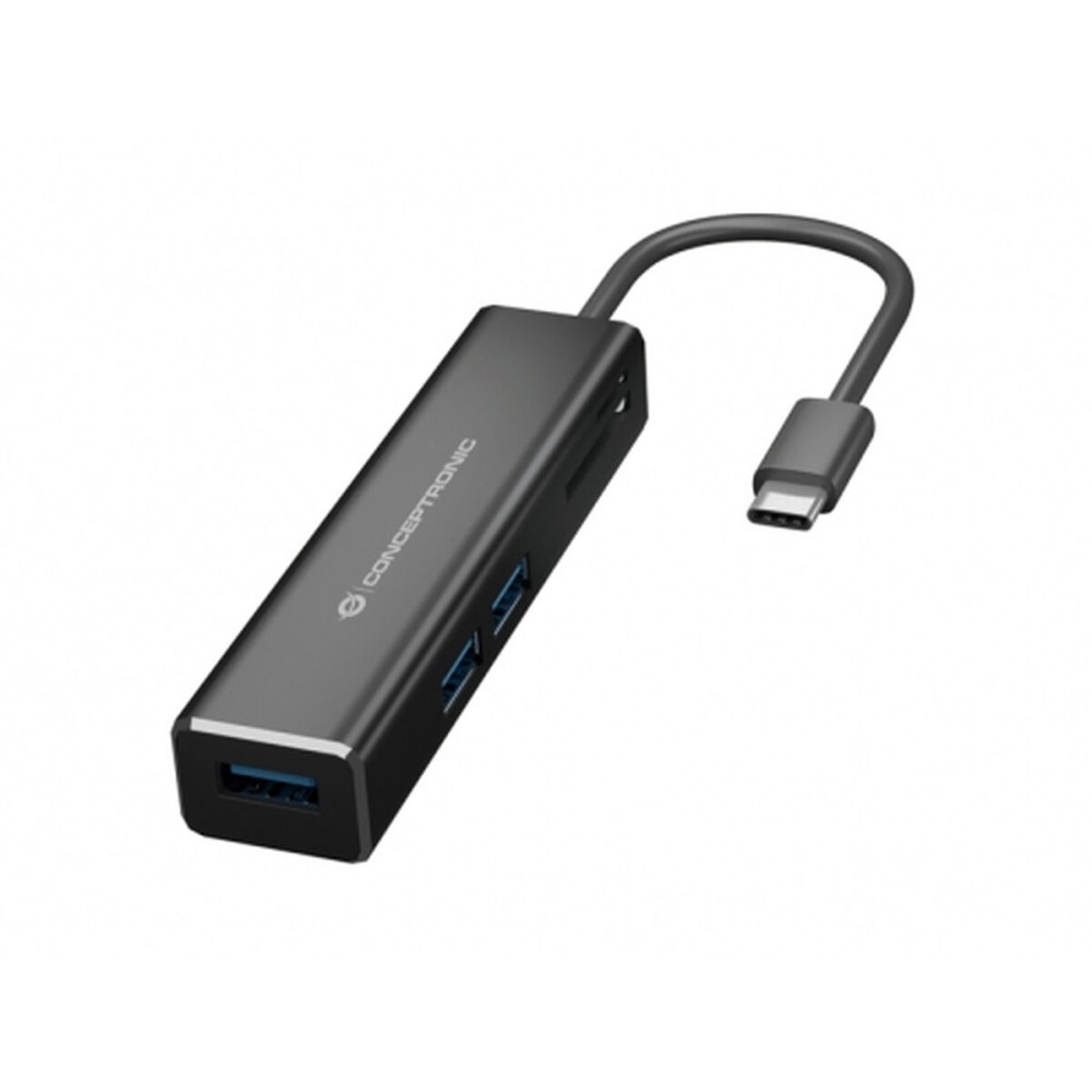 Hub USB Conceptronic 110515707101 Schwarz