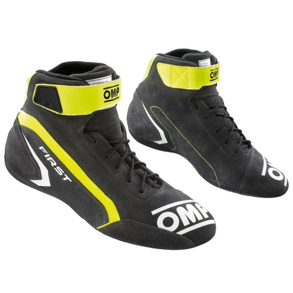 Racing Ankle Boots OMP FIRST Yellow Grey 39