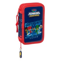 Schulmäppchen PJ Masks Ready Marineblau 12.5 x 19.5 x 4 cm 28 Stücke