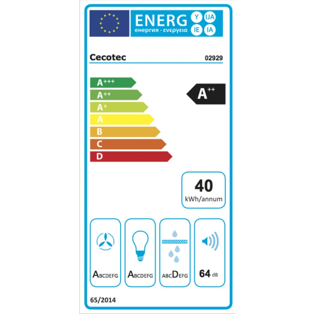 Hotte standard Cecotec Bolero Flux DT 908010 Noir