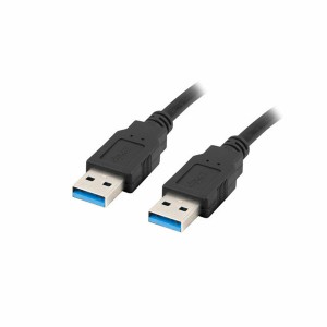 USB-Kabel Lanberg CA-USBA-30CU-0010-BK Schwarz 1 m (1 Stück)