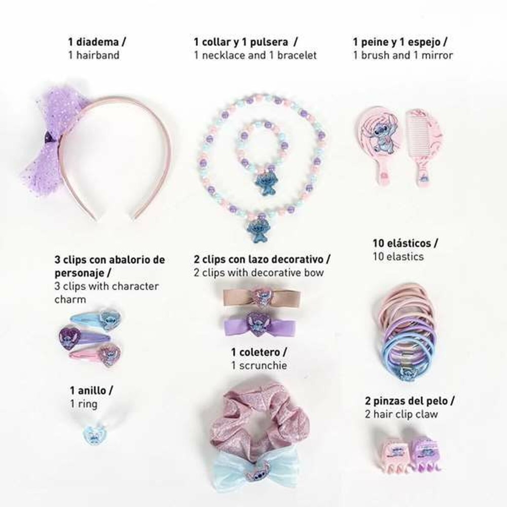 Hair accessories Stitch Pink 24 Pieces