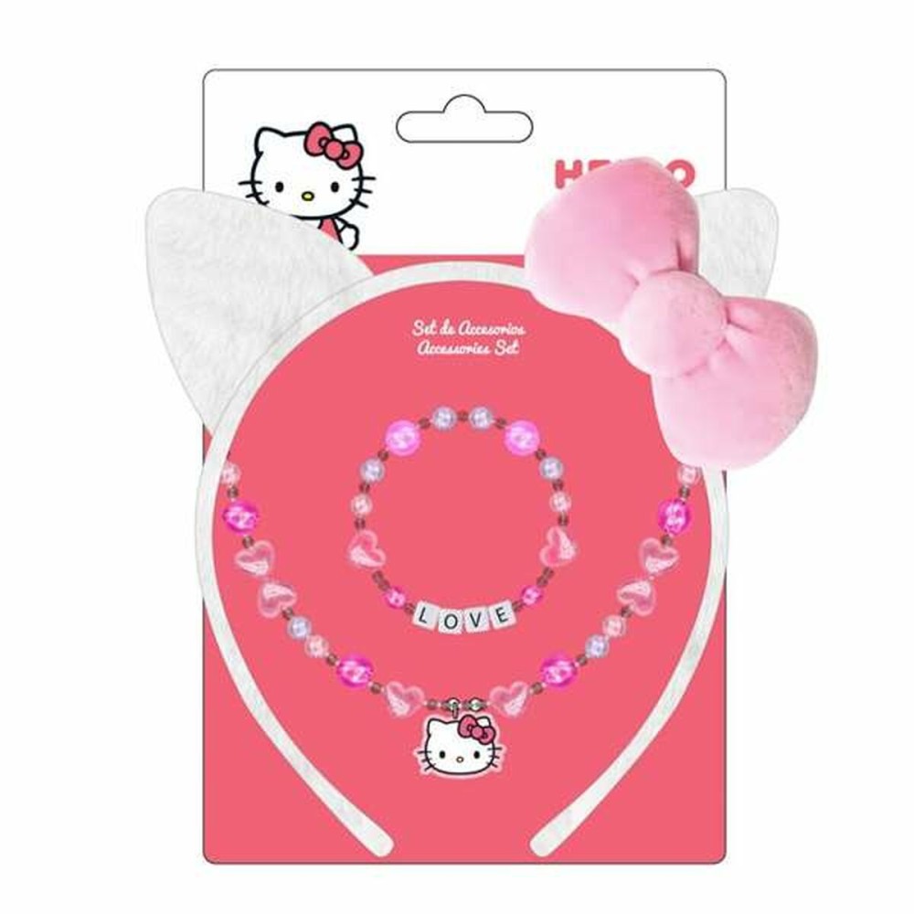 Collier Hello Kitty Fuchsia 3 Pièces