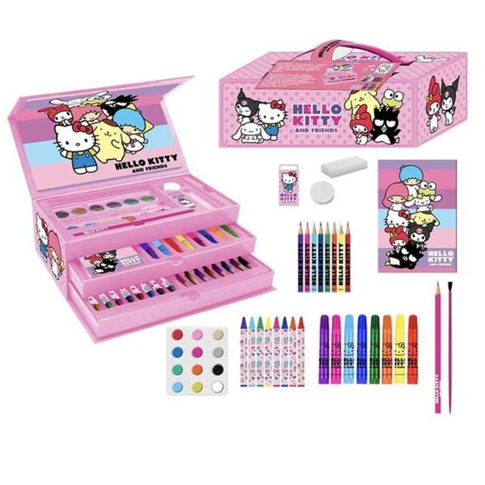 Aktivitätsbox zum Ausmalen Hello Kitty Rosa