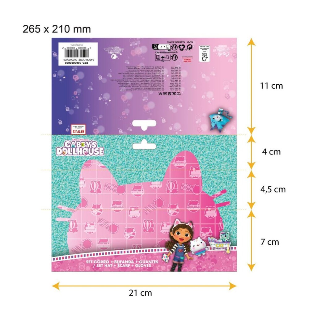 Mütze und Handschuhe Gabby's Dollhouse