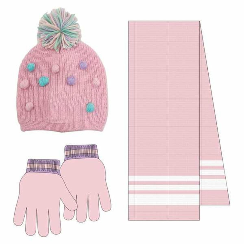 Hat & Gloves Peppa Pig Pink