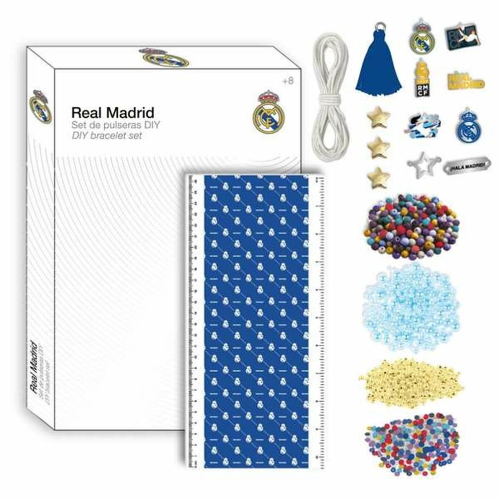 Kit zur Herstellung von Armbändern und Halsketten Real Madrid C.F. Weiß