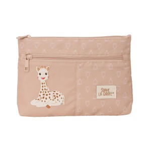 Zweifaches Mehrzweck-Etui Sophie la Girafe Beige 23 x 16 x 3 cm