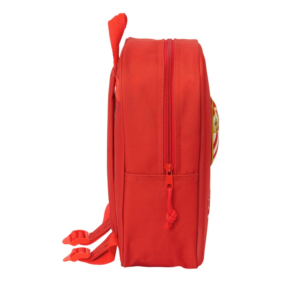 Schulrucksack Sevilla Fútbol Club Rot 22 x 27 x 10 cm 3D