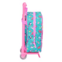 School Rucksack with Wheels My Little Pony Magic Pink Turquoise 22 x 27 x 10 cm