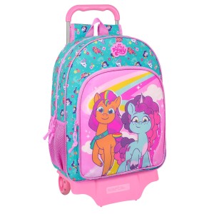 Cartable à roulettes My Little Pony Magic Rose Turquoise 33 x 42 x 14 cm