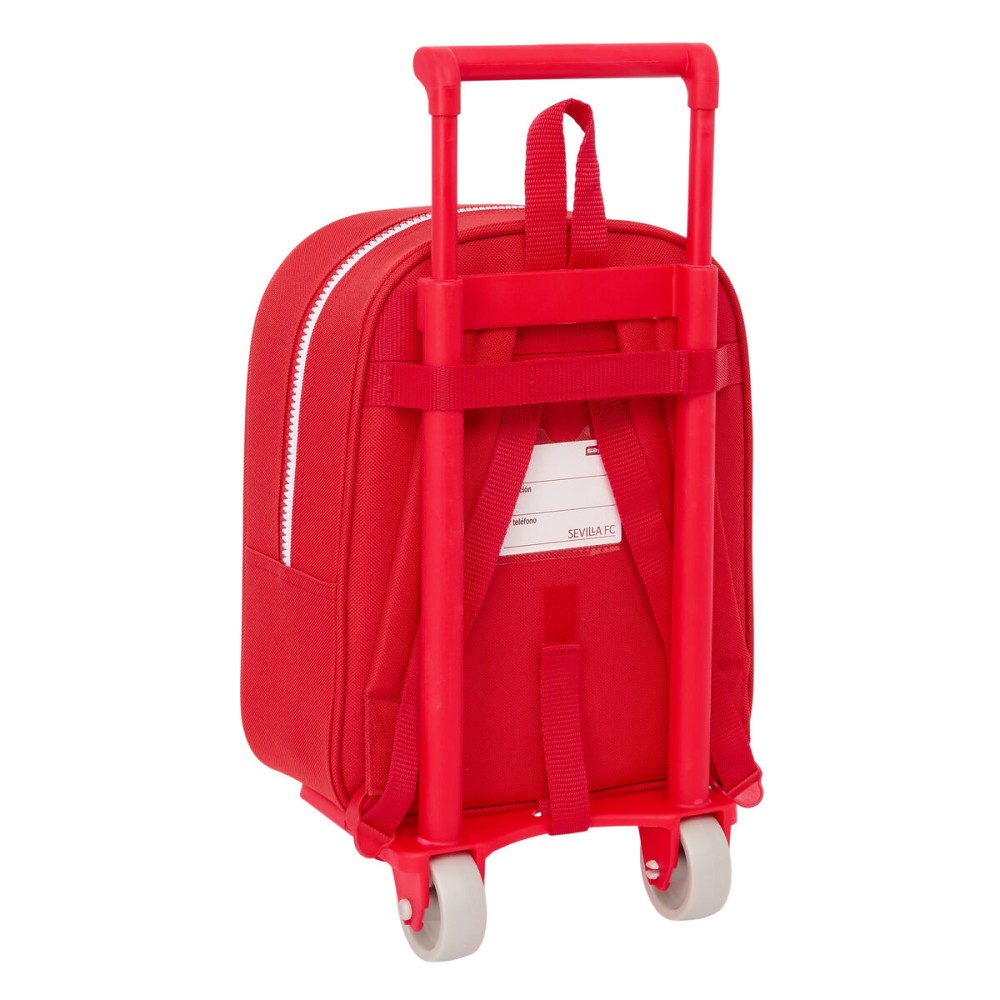 School Rucksack with Wheels Sevilla Fútbol Club Red 22 x 27 x 10 cm