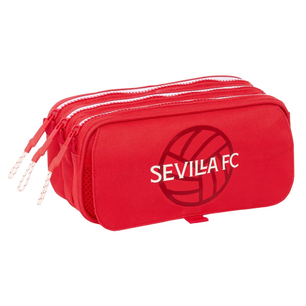 Dreifaches Mehrzweck-Etui Sevilla Fútbol Club Rot 21,5 x 10 x 8 cm