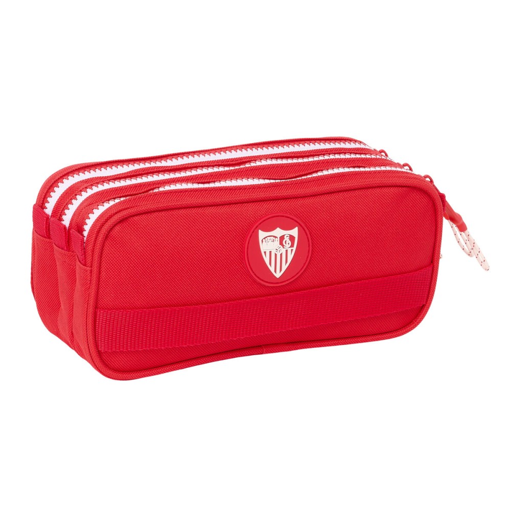 Dreifaches Mehrzweck-Etui Sevilla Fútbol Club Rot 21,5 x 10 x 8 cm