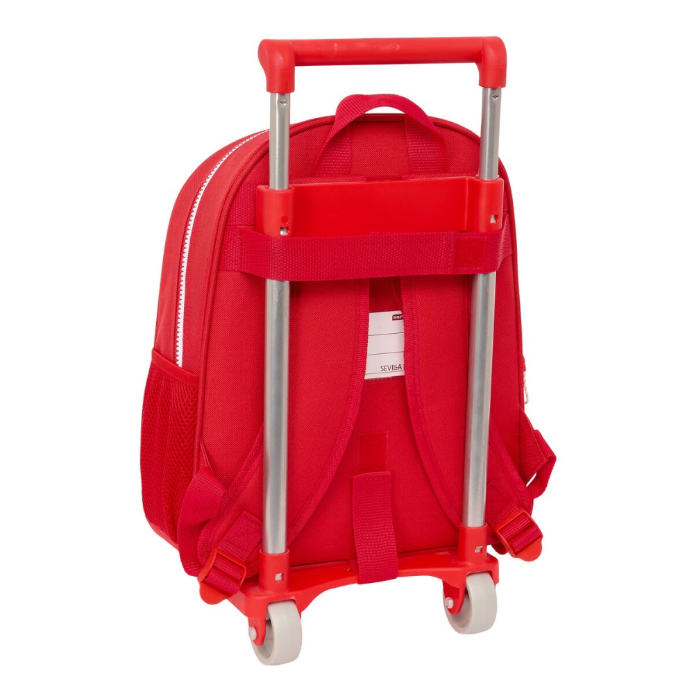 Schulrucksack mit Rädern Sevilla Fútbol Club Rot 28 x 34 x 10 cm