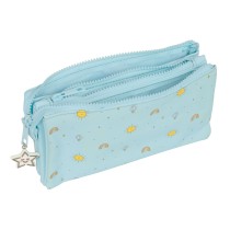 Dreifaches Mehrzweck-Etui Mickey Mouse Clubhouse Baby Hellblau 22 x 12 x 3 cm